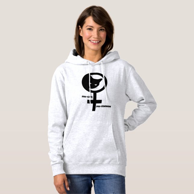 Sudadera Gatos pro feminismo (Anverso completo)