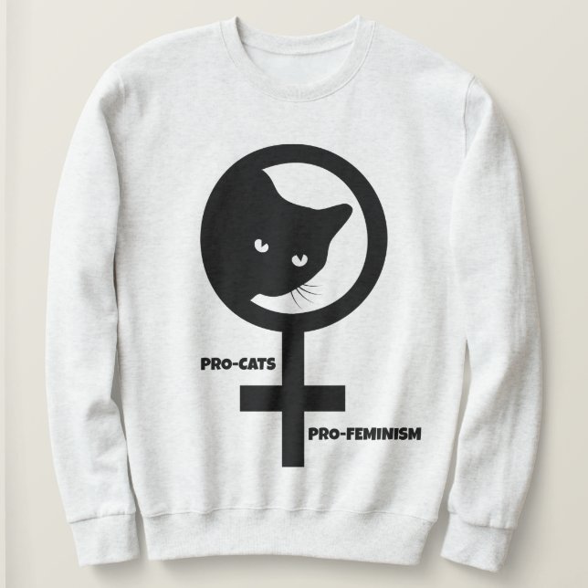 Sudadera Gatos pro feminismo (Anverso del diseño)