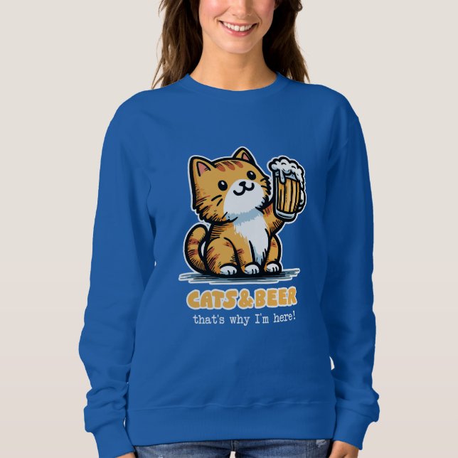 Sudadera Gatos y cerveza 2 (Anverso)