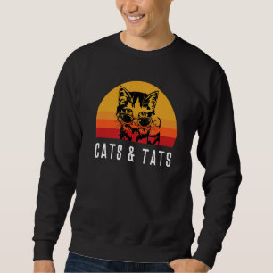 Sudadera Gatos y gatos de tatuaje con gafas de sol Kitten K