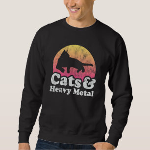 Sudadera Gatos y gatos Metalizado pesados para hombres o mu