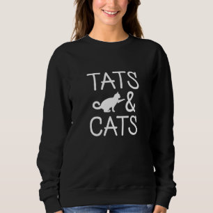 Sudadera Gatos Y Gatos Tatuaje Del Gato Tee 1