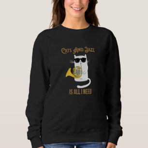 Sudadera Gatos y jazz es todo lo que necesito Jazz Funk & S
