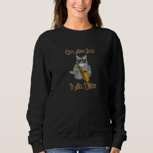 Sudadera Gatos y jazz es todo lo que necesito Jazz Funk & S