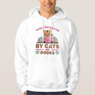 Sudadera Gatos Y Libros Divertidos Con El Libro Y El Gato