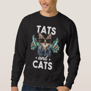Sudadera Gatos Y Tatuajes De Gatito