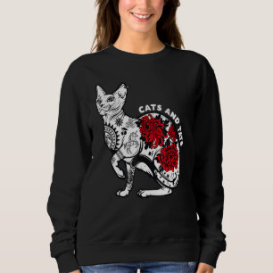 Sudadera Gatos Y Tatuajes Tee Kitten Tattoos