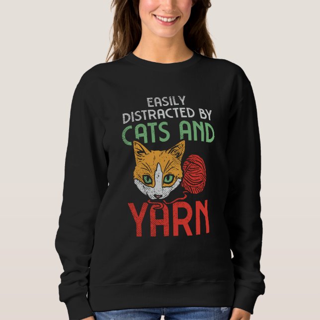 Sudadera Gatos Y Yarn (Anverso)