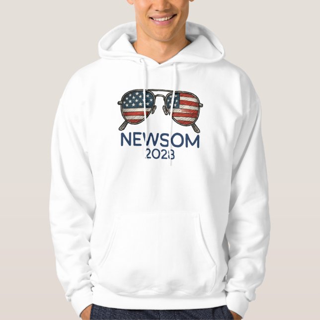 Sudadera Gavin Newsom 2028 Para Gafas De Sol Presidenciales (Anverso)
