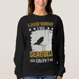 Sudadera Gaviota Cita Gaviotas De Mar Me Gusta Realmente La