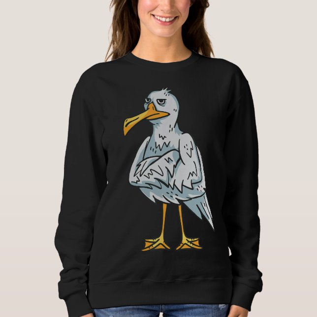 Sudadera Gaviota De Pájaro Marítimo Enfadada (Anverso)