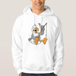 Sudadera Gaviota en la pesca con barra de pesca