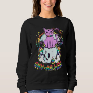 Sudadera Gay As Hell Triepe Cute Gay Prige Cat Lgbt Rainbow