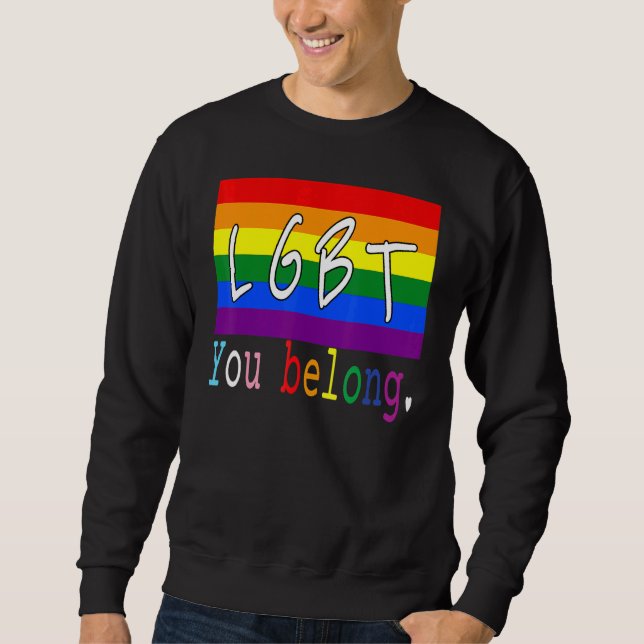 Sudadera Gay Bandera Lgbt Que Pertenece Al Orgullo Mes De A (Anverso)