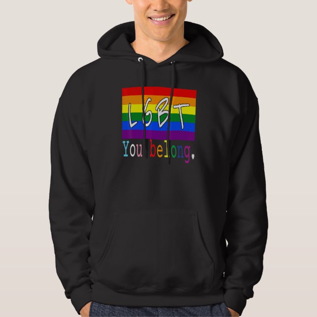 Sudadera Gay Bandera Lgbt Que Pertenece Al Orgullo Mes De A (Anverso)