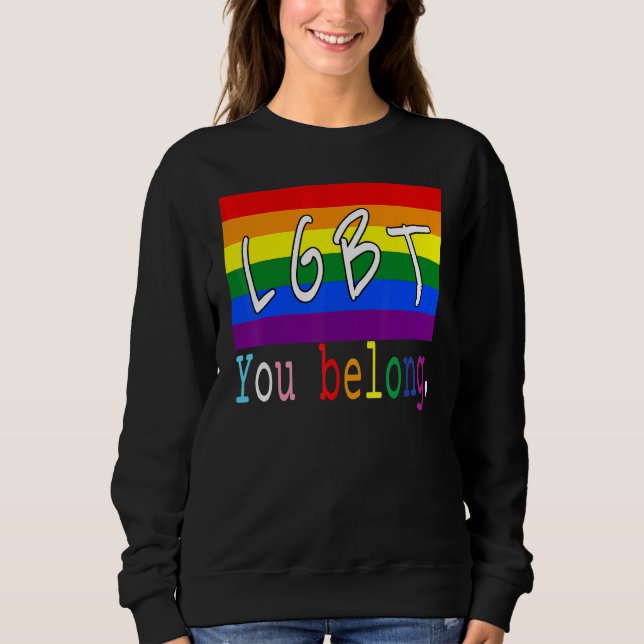 Sudadera Gay Bandera Lgbt Que Pertenece Al Orgullo Mes De A (Anverso)