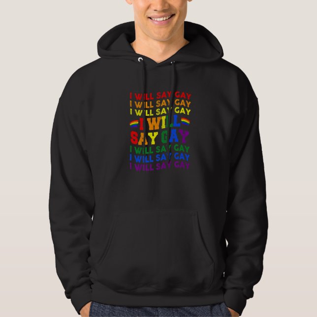 Sudadera Gay de Florida Diré Gay Say Love Orgulloso LGBTQ G (Anverso)