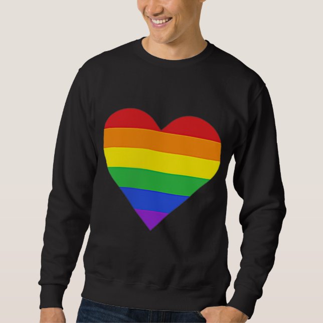 Sudadera Gay del mes del orgullo LGBT sutil arcoiris stripe (Anverso)