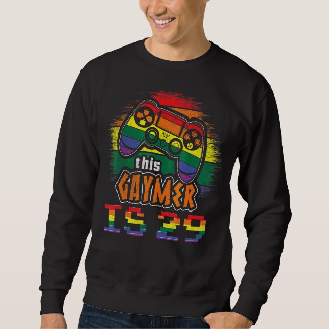 Sudadera Gay Gay Gay Gay De 29 Años Orgullo Lgbt Orgullo (Anverso)