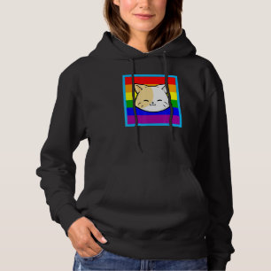 Sudadera Gay Happy Cat Lgbt Stube Adolescentes Rainbow Squa
