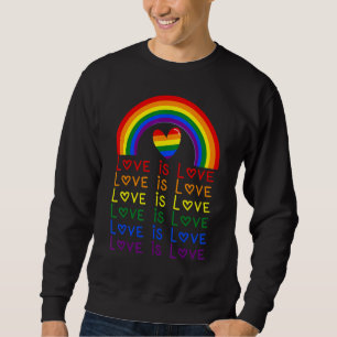 Sudadera Gay Lgbt Orgullo Arcoiris Hombres Mujeres Amor Es 