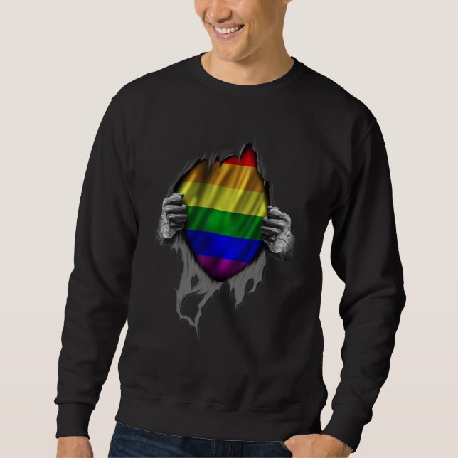 Sudadera Gay Pride Clothing LGBT Rainbow Flag LGBT Pride (Anverso)