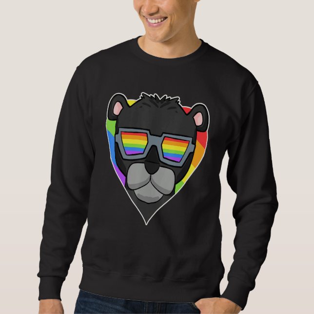 Sudadera Gay Pride LGBT Rainbow - Black panther - LGBT Hear (Anverso)