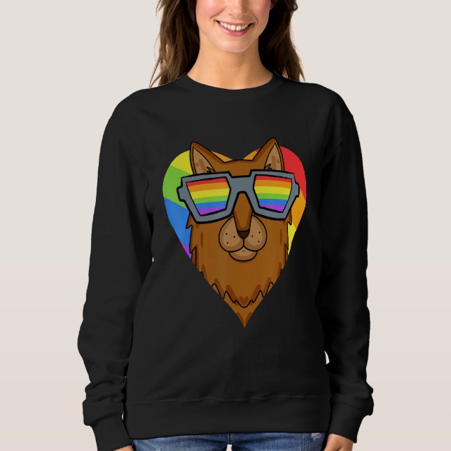 Sudadera Gay Pride LGBT Rainbow - Cat Breed Somali - LGBT H (Anverso)