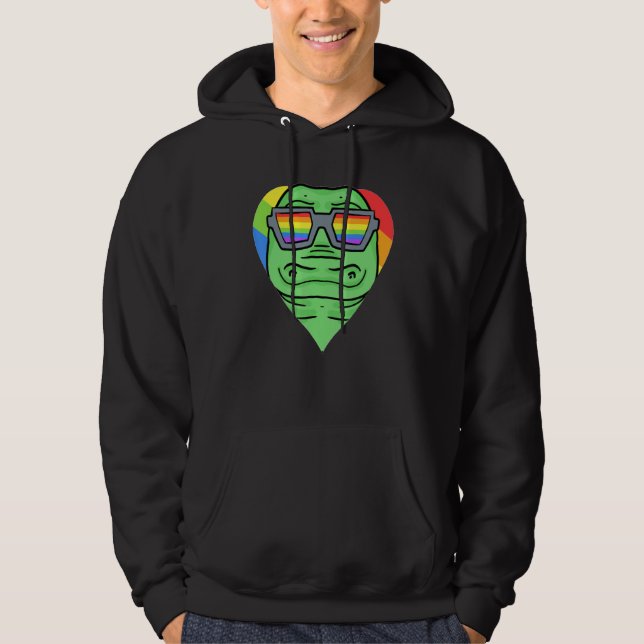 Sudadera Gay Pride LGBT Rainbow - Crocodile - LGBT Heart An (Anverso)