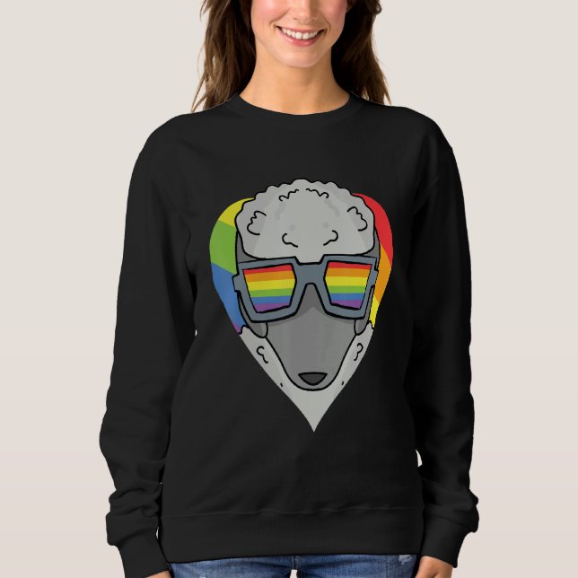 Sudadera Gay Pride LGBT Rainbow - Dog Breed Poodle - LGBT H (Anverso)