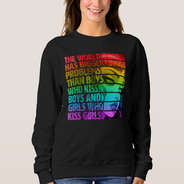 Sudadera Gay Pride LGBTQ  The World Has Bigger Problems Rai (Anverso)