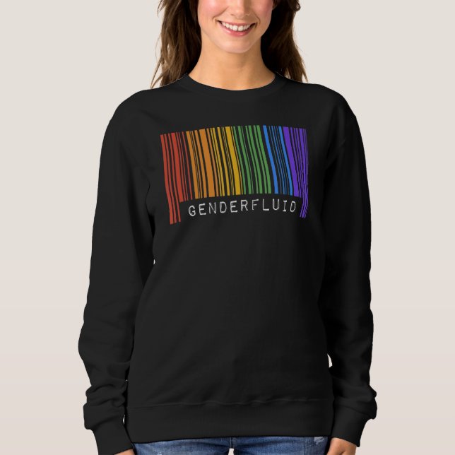 Sudadera Gay Queer Barcode Pride Genderfluido Estético Lgbt (Anverso)