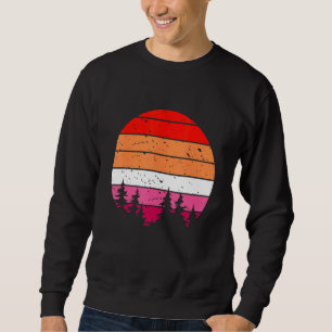 Sudadera Gay Retro Lesbiana Atardecer Y Orgullo Lesbiano Lg