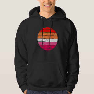 Sudadera Gay Retro Lesbiana Atardecer Y Orgullo Lesbiano Lg