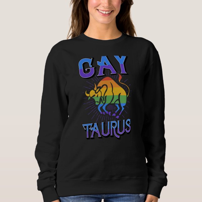 Sudadera Gay Taurus Zodiac Rótulo Cumpleaños Horoscopio Con (Anverso)