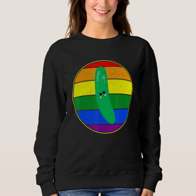 Sudadera Gay Vegetable Cute Cucumber Lgbtq Orgullo Cosas Ll (Anverso)