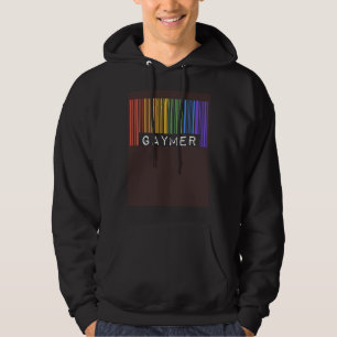 Sudadera Gaymer bandera de orgullo gay código de barras Vid