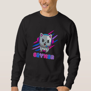 Sudadera Gaymer Bisexual Orgullo Geek Lgbq Videojuego Gato