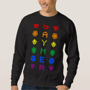 Sudadera Gaymer D20 Rainbow Dice Lgbt Orgullo Gay Gamer