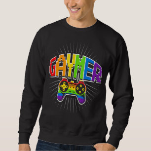 Sudadera Gaymer Gamer Orgullo Gay Lgbt Banda Arcoiris Video