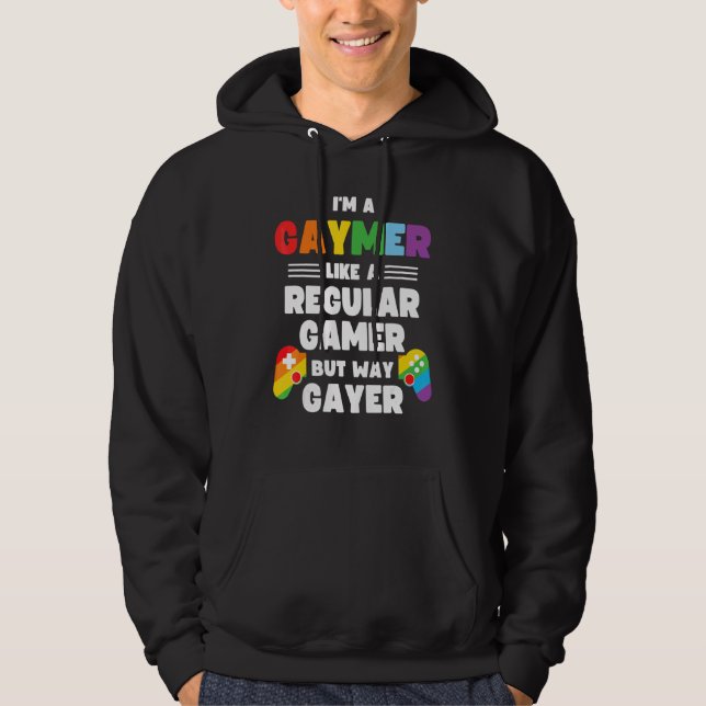Sudadera Gaymer Gay Gamer Lgbt Orgullo Controlador Arcoiris (Anverso)
