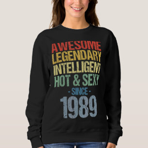 Sudadera Geboren 1989 Awesome Vintage 1989 Cumpleaños