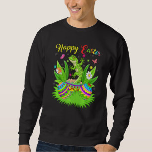Sudadera Gecko Animal Floral Huevo de Pascua Graciosa Gecko