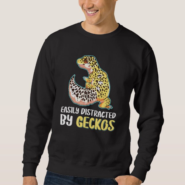 Sudadera Gecko Leopard Distrado Fácilmente Por Geckos (Anverso)