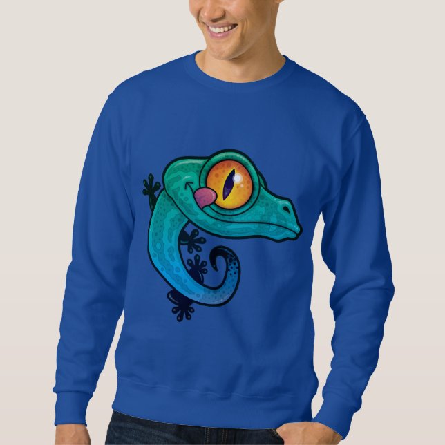 Sudadera Gecko, Personalizado colorido (Anverso)