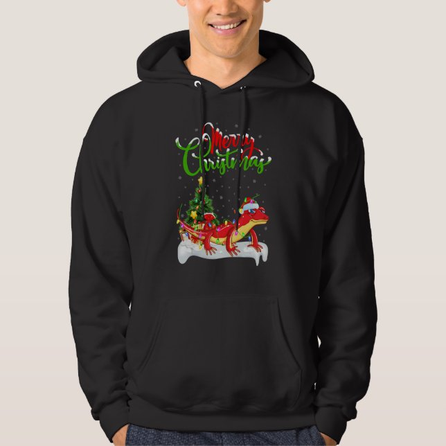 Sudadera Gecko   Xmas Decorations Santa Gecko Christmas (Anverso)