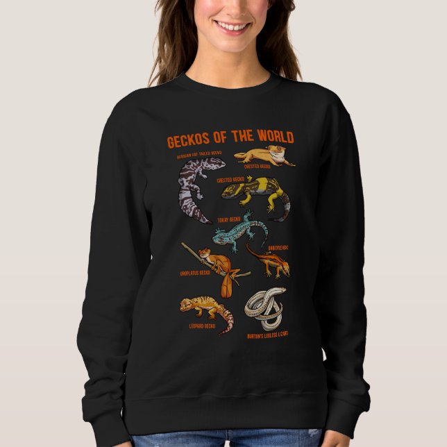 Sudadera Geckos Animals of the World Crested Leopard Gecko  (Anverso)
