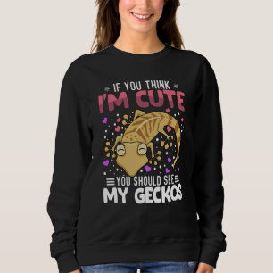 Sudadera Geckos Leopardo Corazón Día de San Valentín Animal