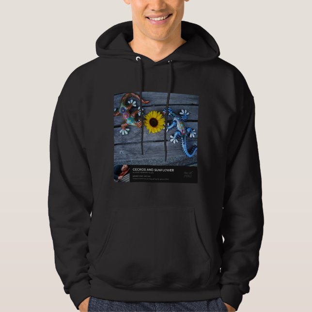 Sudadera Geckos y girasol (Anverso)