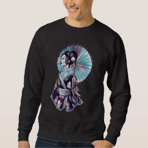 Sudadera Geisha Parasol Cute Bonito Tattoo Samurai Hand Dra